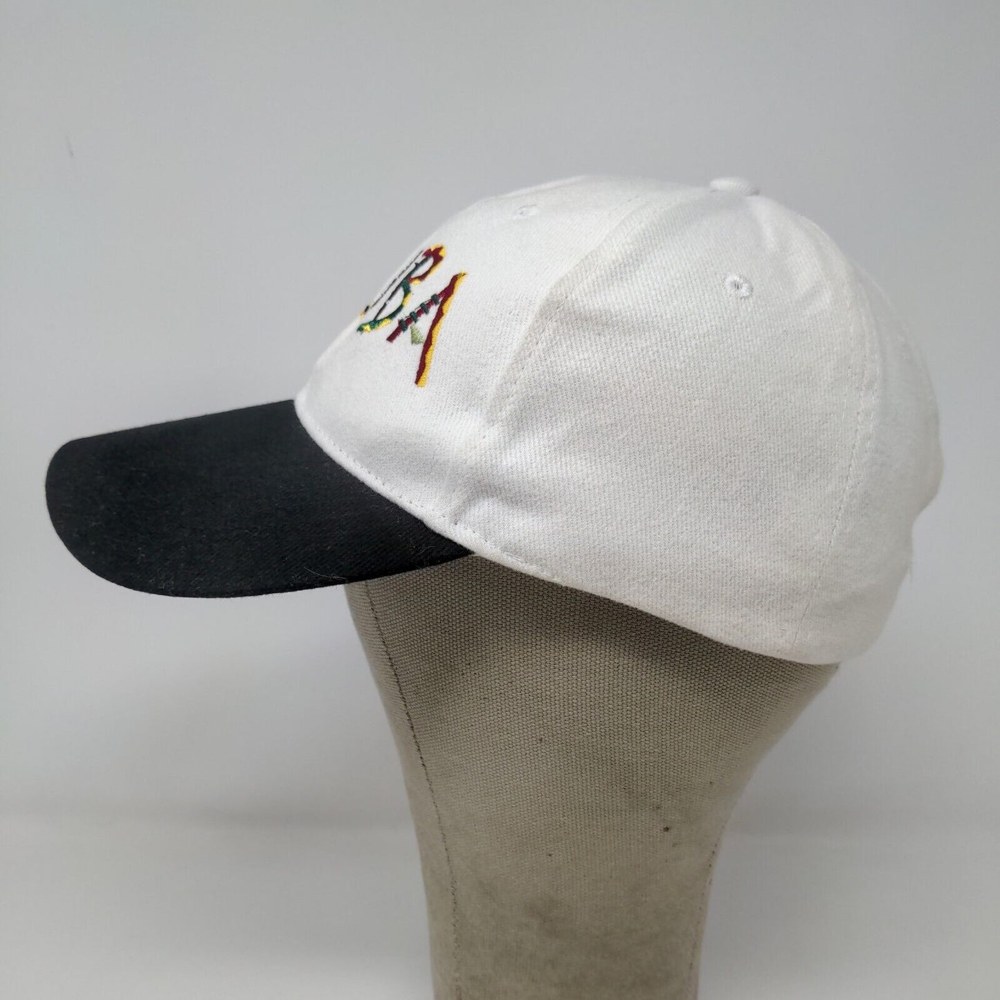 Unbranded Men's Slideback Hat White Aruba Embroidered Colorful Logo