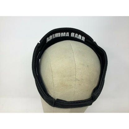 Road America Augusta Sportswear Visor Black & White Size Adult Hook & Loop