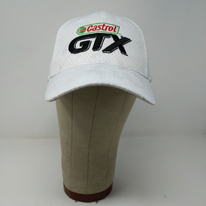 Castrol GTX Mens Strapback Hat White OSFM Embroidered Logo Adjustable