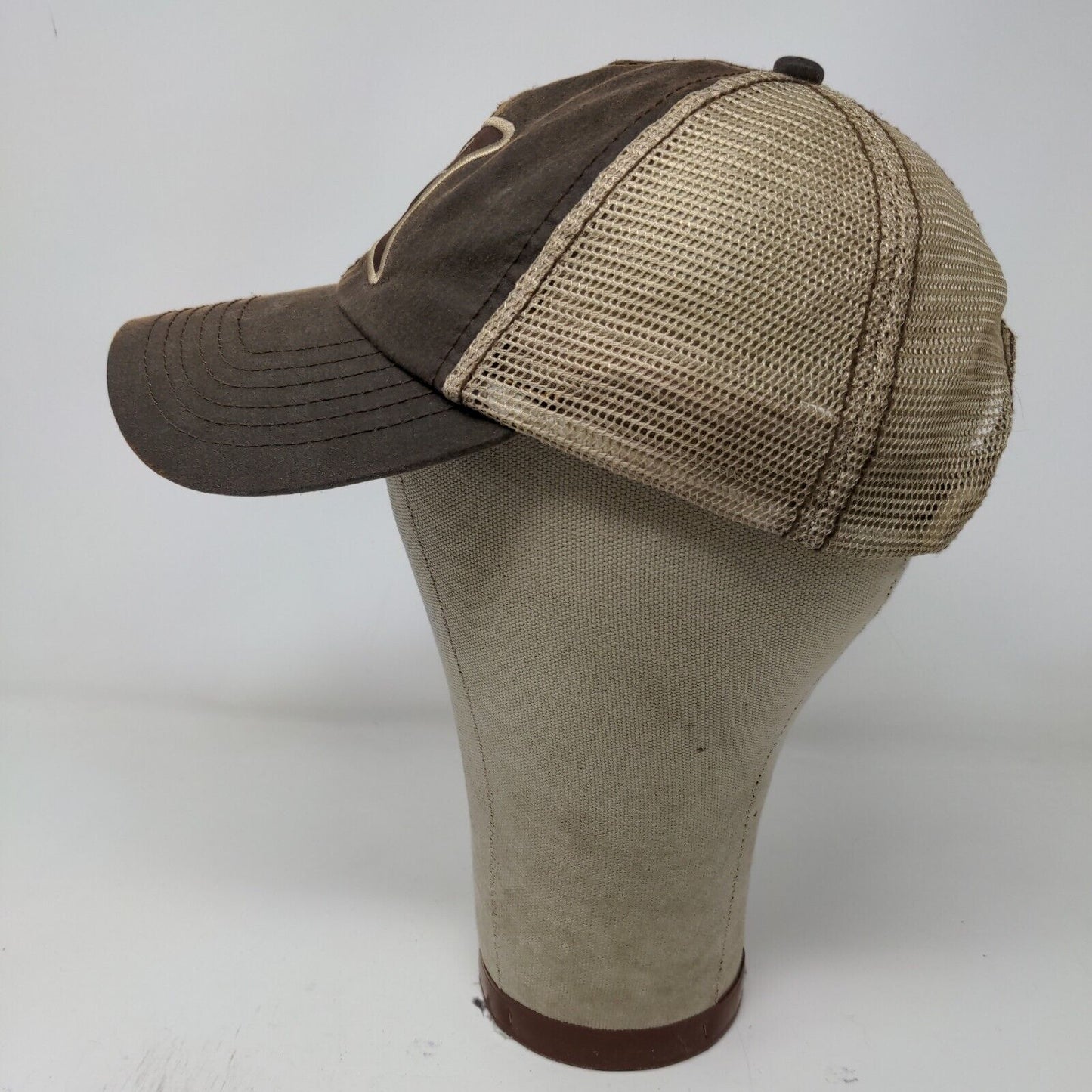 Route 66 Royal Resortwear Strapback Hat Brown Adjustable Mesh Back Embroidered