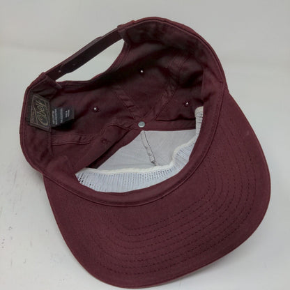 Obey Brand Mens Snapback Hat Size OSFA Red Embroidered Logo Cotton Blend