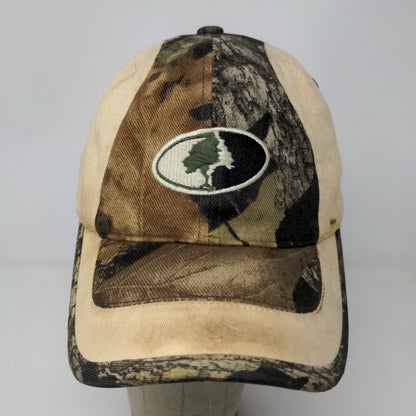 Mossy Oak Cross Country Cap Trucker Hat 2706 White & Camo Adjustable Logo