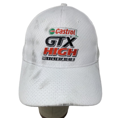 Castrol GTX High Mileage Strapback Hat White Embroidered Logo