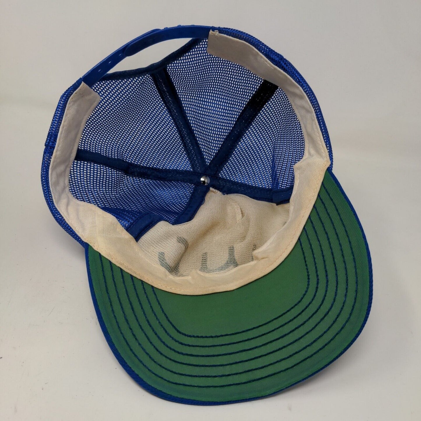 Unbranded Men's Snapback Mesh Back Hat Blue White KWC Graphic Logo Adjustable