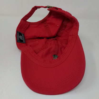 City Hunter Men's Slideback Hat Red Adjustable Embroidered Pineapple Logo