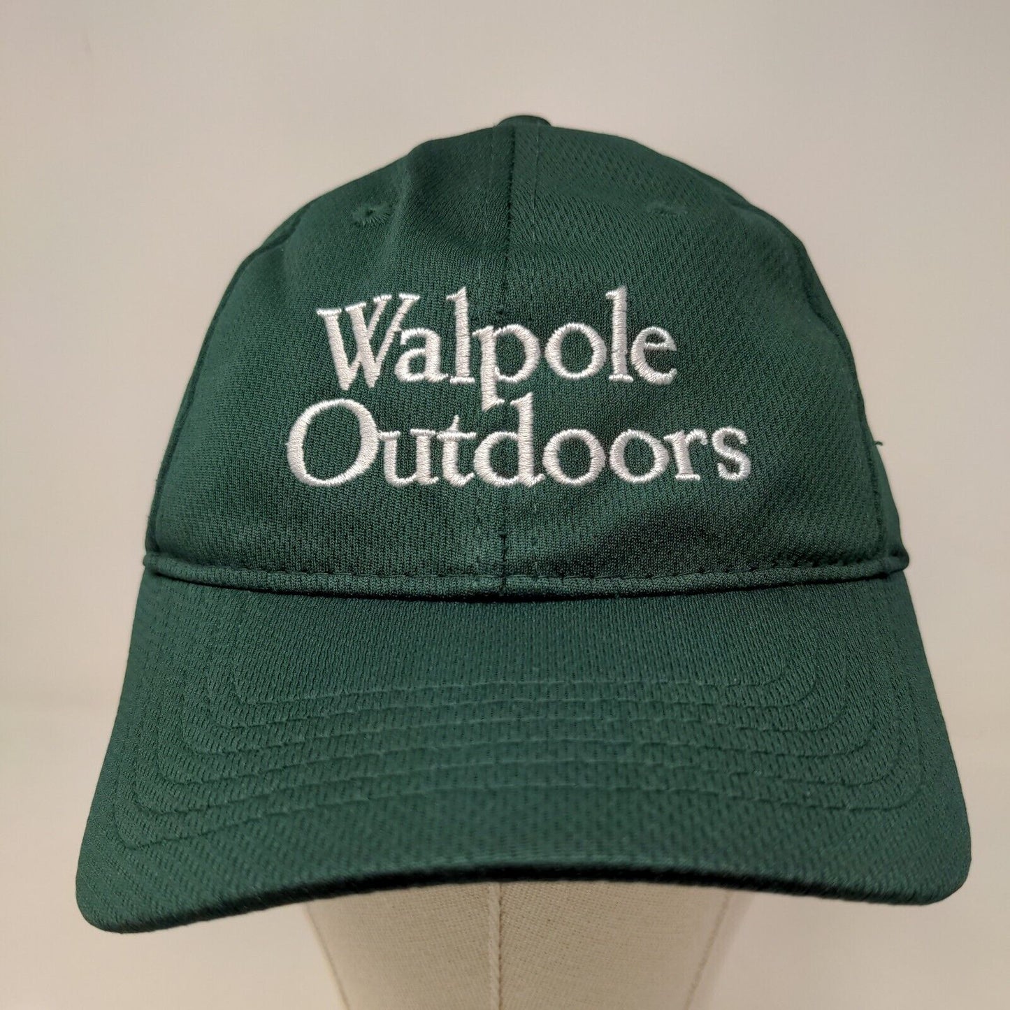 Sport-Tek Men's Strapback Hat Green Adjustable Embroidered Walpole Outdoors Logo