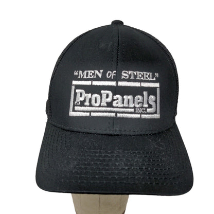 Pro Panels Inc Men Of Steel Black Strap Back Hat Outdoor Cap Platinum OSFA