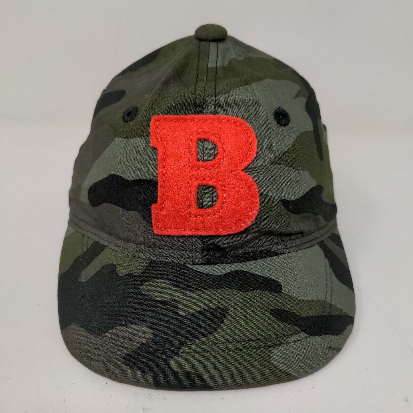 Baby Gap Boy's Stretchy Hat Green Camo Size 0-6 Months Patch B Logo