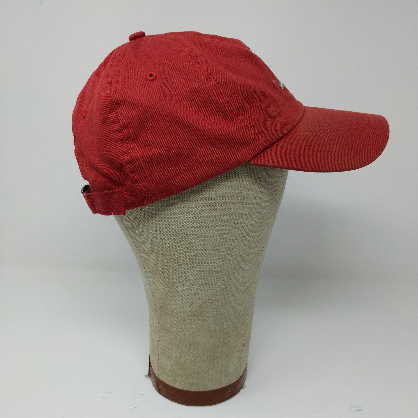 Unbranded Men's 100% Cotton Slideback Hat Embroidered IB Logo Red