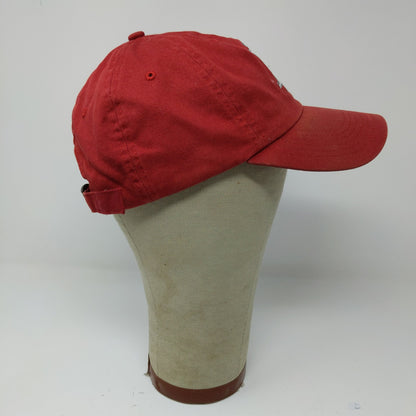 Unbranded Men's 100% Cotton Slideback Hat Embroidered IB Logo Red