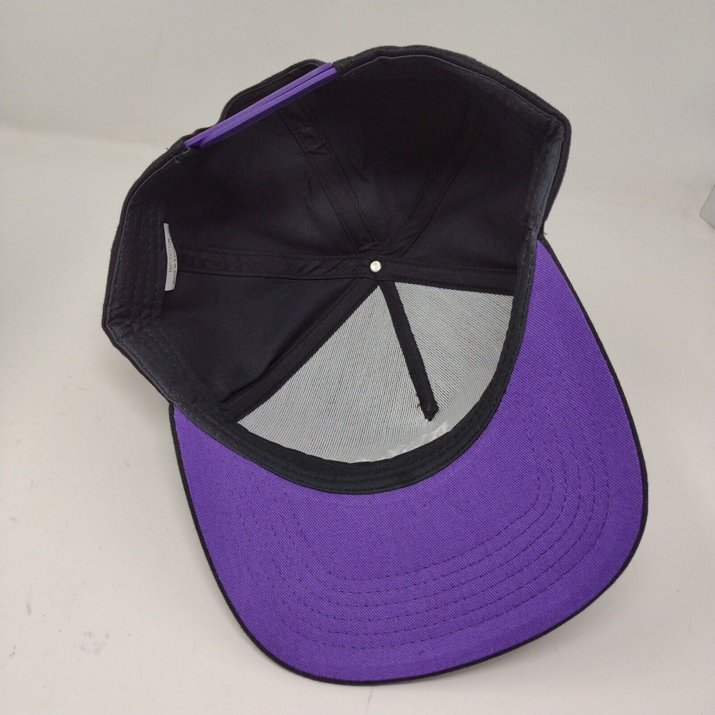 Me Undies Black Purple Adjustable Snapback Baseball Hat Cap Embroidered