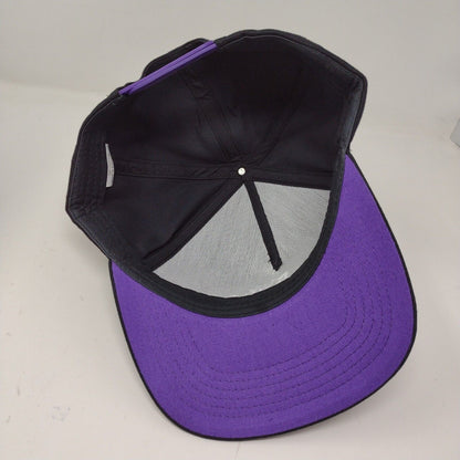 Me Undies Black Purple Adjustable Snapback Baseball Hat Cap Embroidered
