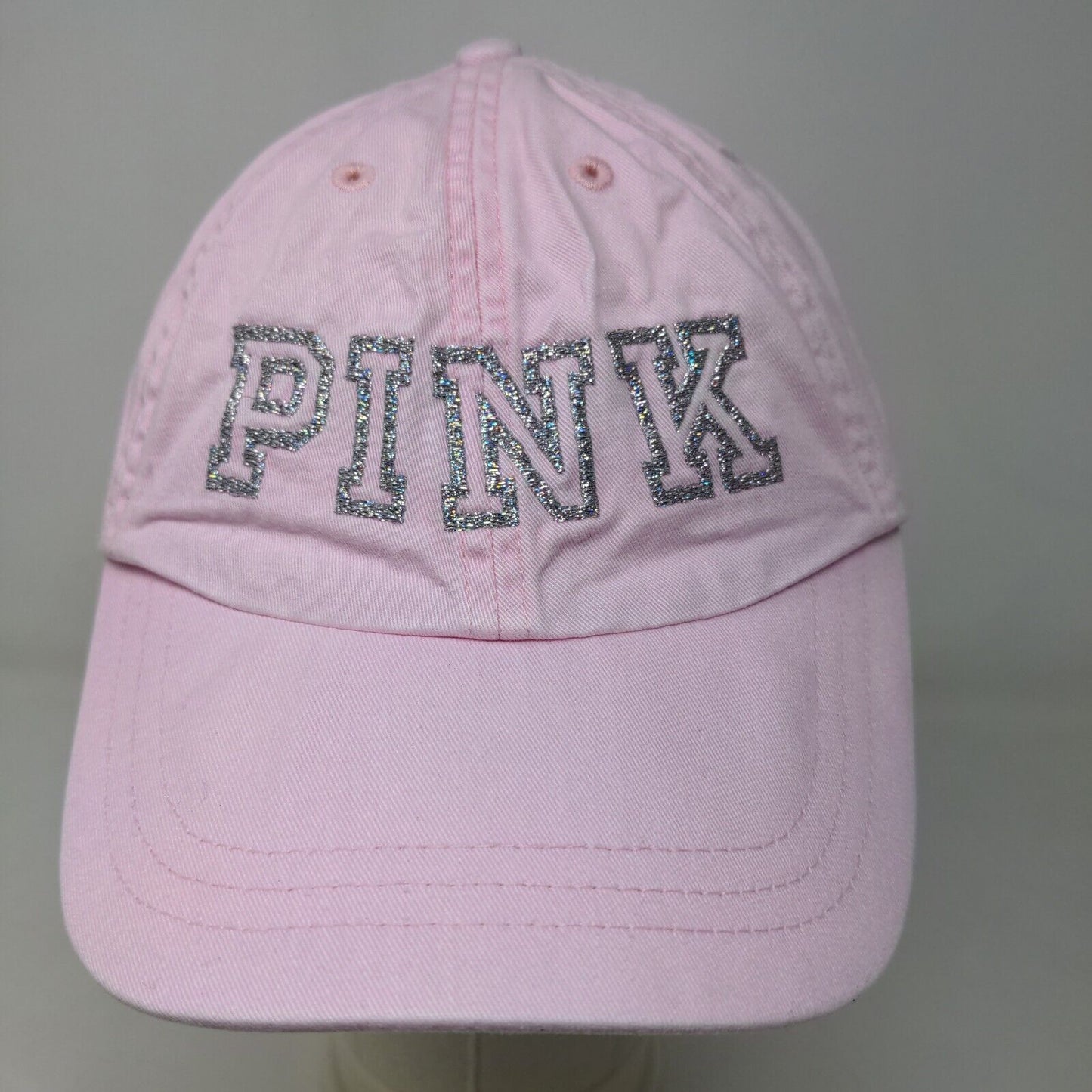 Pink Victoria's Secret Women's Slideback Hat Pink Size OS Shiny PINK Logo