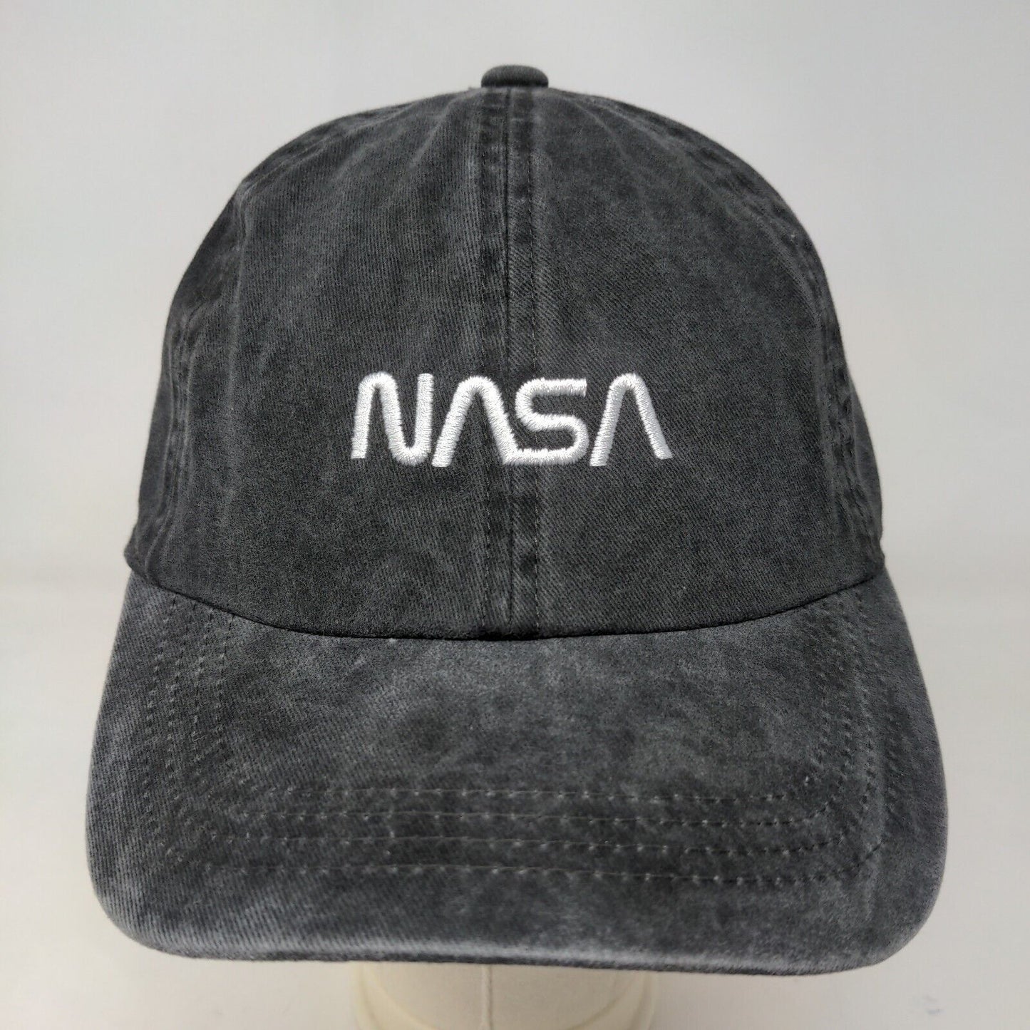 Unbranded Men's Slideback Hat Gray Size OSFM Embroidered NASA Logo Cotton