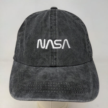 Unbranded Men's Slideback Hat Gray Size OSFM Embroidered NASA Logo Cotton