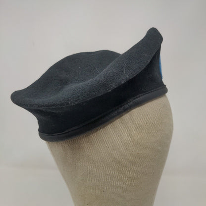 DSCP Men's Garrison Collection Military Army Beret Hat Black Patch