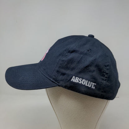 Absolut Vodka Mens Slideback Hat Blue Adjustable Graphic Logo Ahus Sweden Cotton