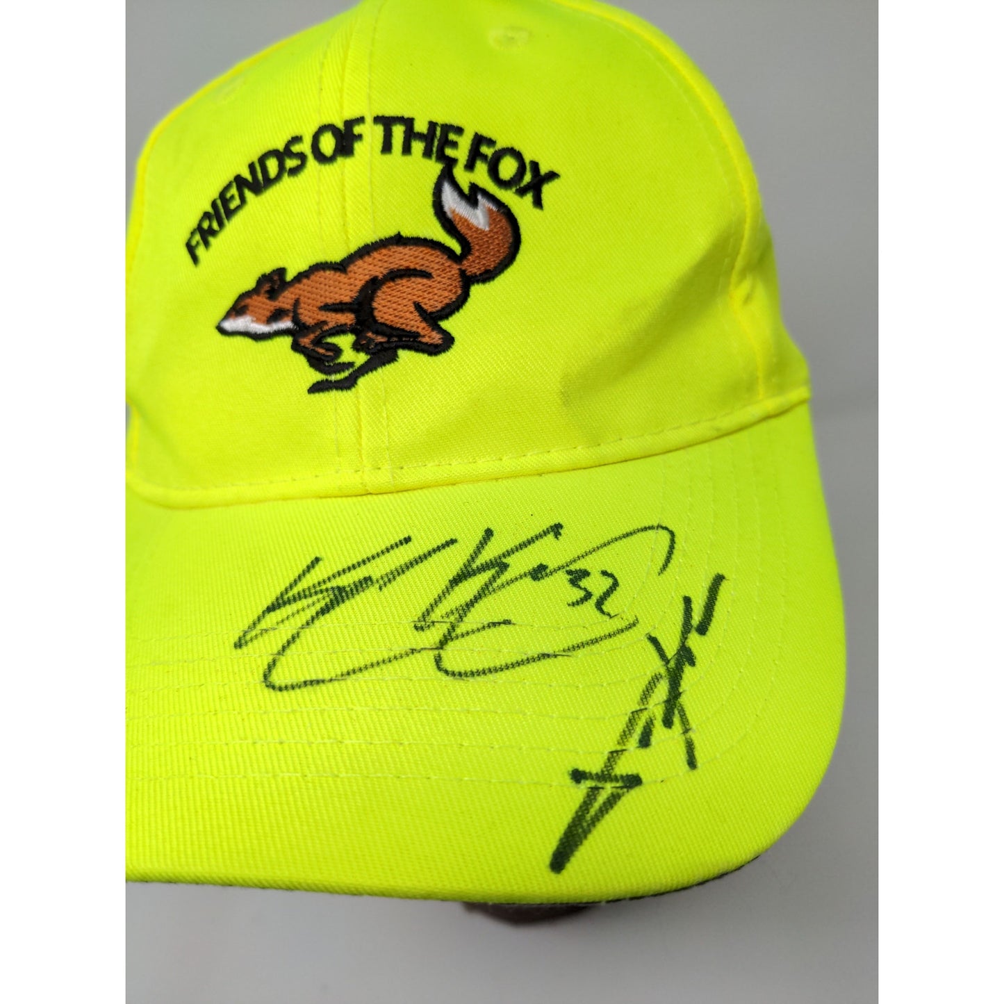 Autographed Friends of the Fox Hat Embroidered Strapback Yellow 2 Signatures