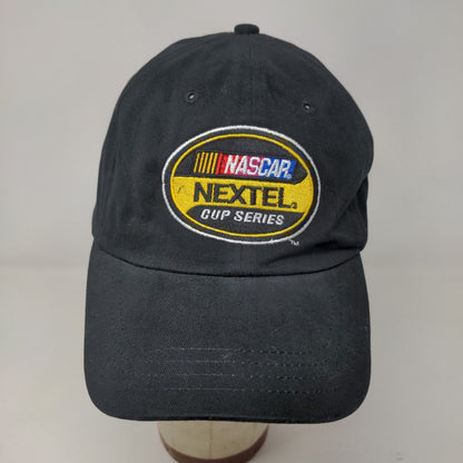 Nascar Men's Nextel Cup Series Strapback Hat Black OSFA Embroidered Logo