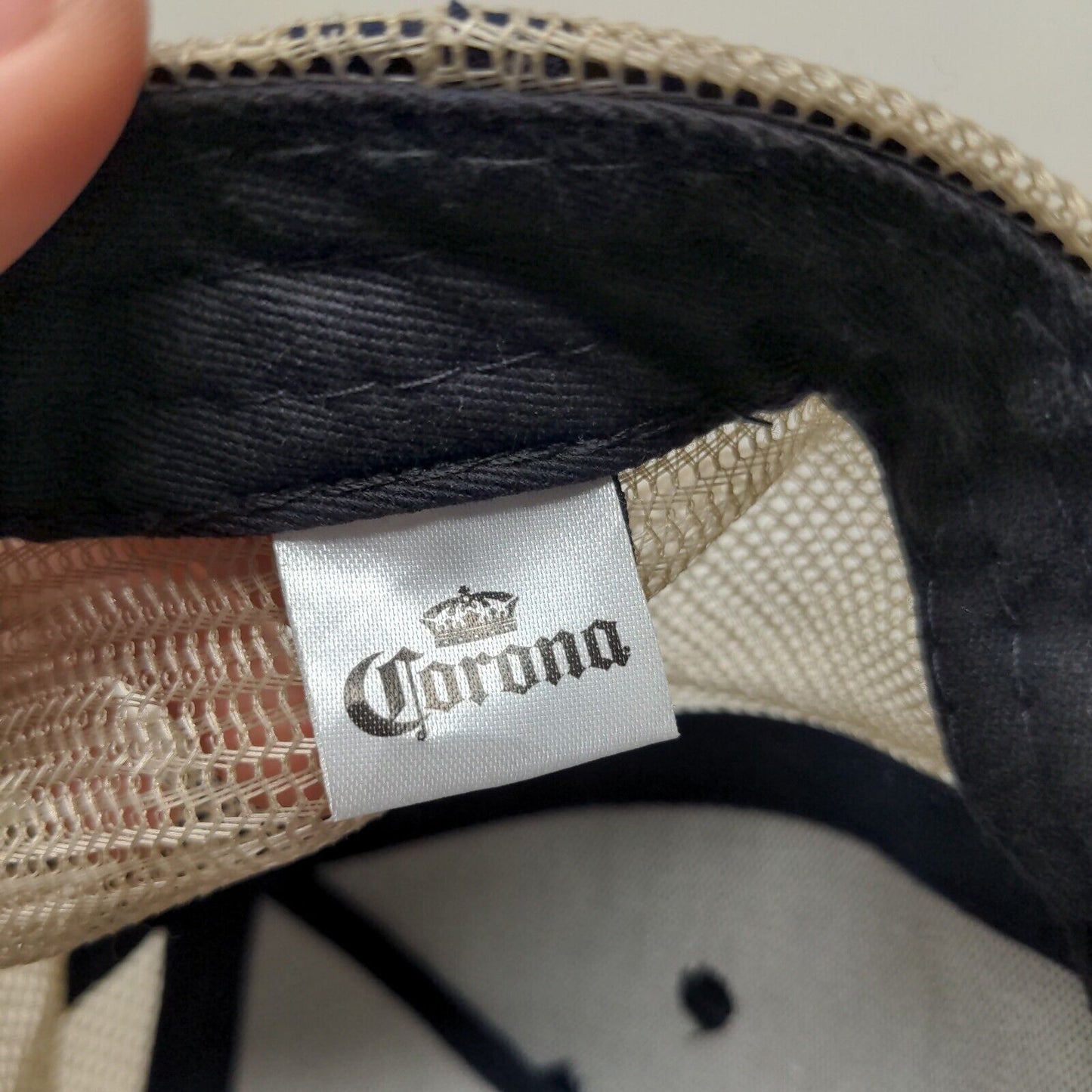 Corona Extra Snapback Mesh Back Hat Black Yellow Adjustable Embroidered Logo