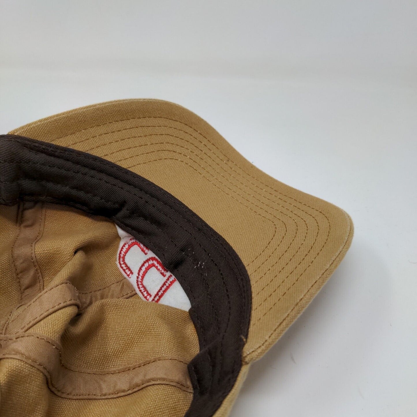 CCI Conveyor Pulleys Men's Slideback Hat Tan Embroidered Logo