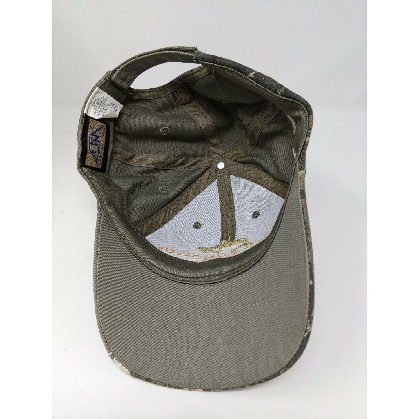 Cranes Lochaven Lodge Strapback Hat Adjustable Camo & Gray French River Ontario