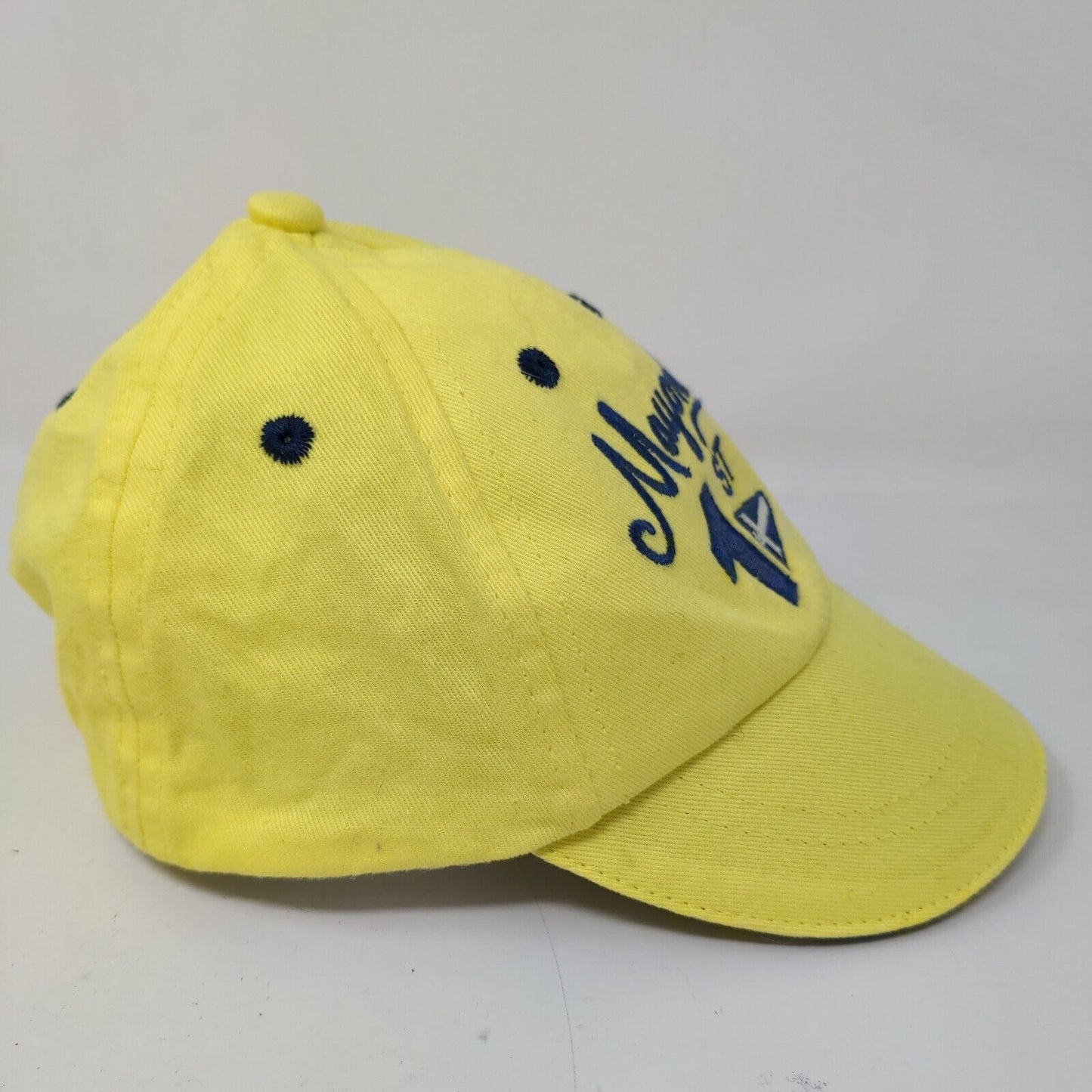 Mayoral Baby Hat Stretchy Yellow Size 14x25CM Embroidered Logo 100% Cotton