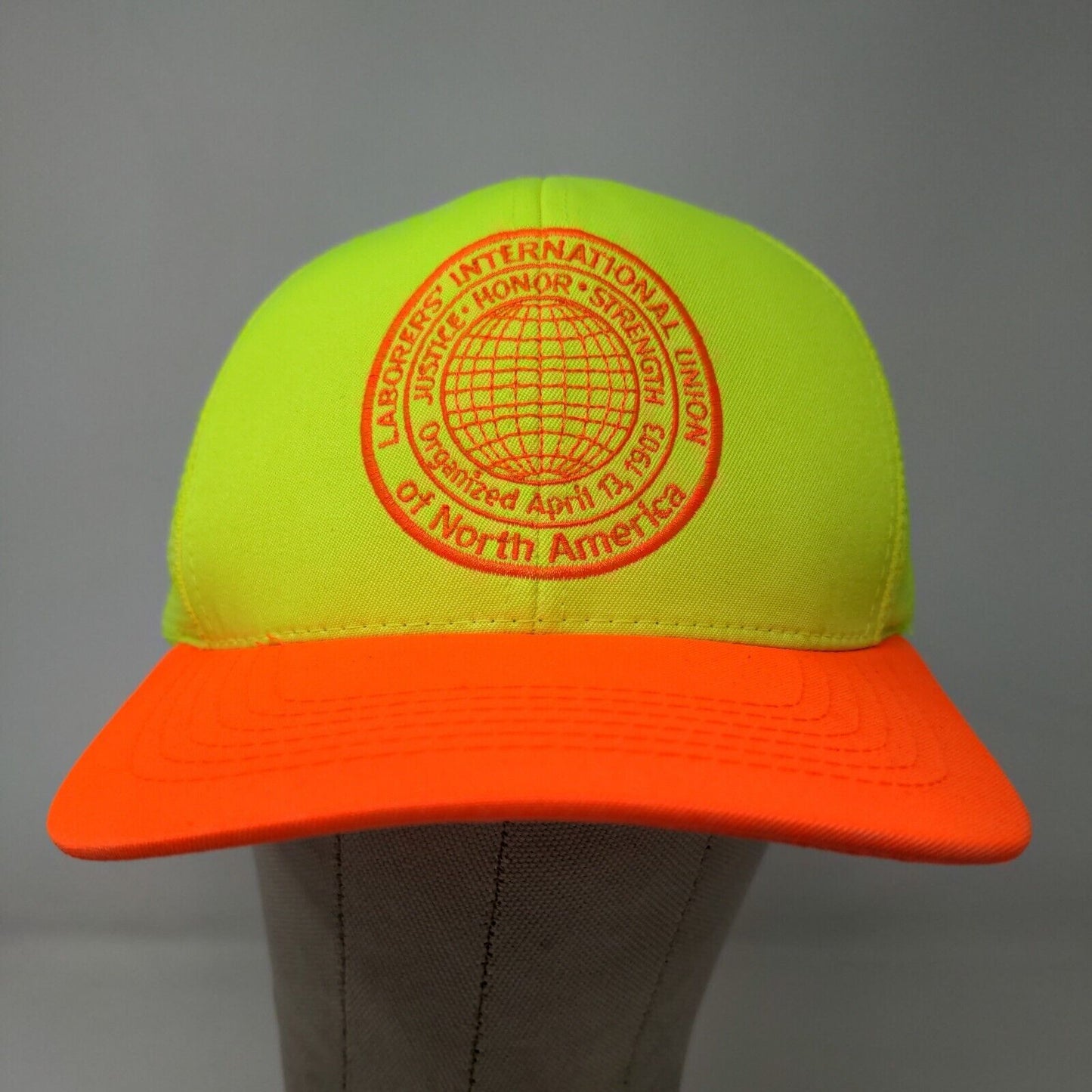 Laborer's International Union Men's Strapback Hat Local 120 Green Union USA