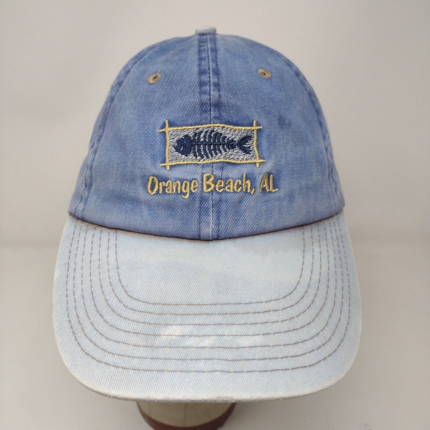 Orange Beach Alabama Mens Strapback Hat Blue Adjustable Embroidered Logo