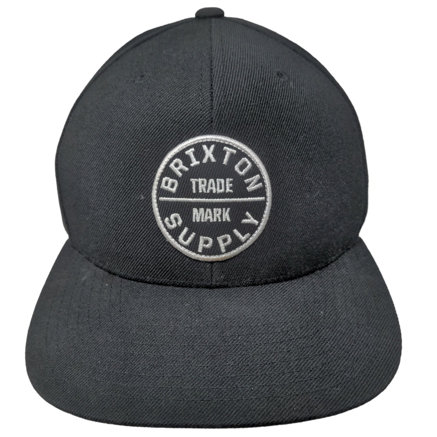 Brixton Men's Snapback Hat Black Adjustable Embroidered Big Logo