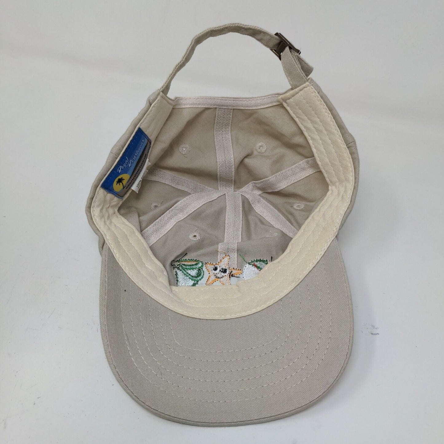 Royal Resortwear Men's Slideback Hat Tan Embroidered Ocean City Logo