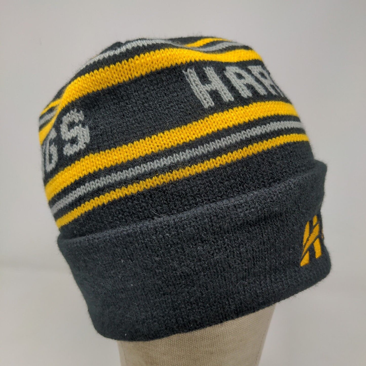 Cap America Hyundai & Hardings Construction Equipment Beanie Hat Black Made USA