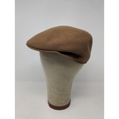 Dorfman Pacific Scala 100% Wool Pressboy Flat Hat Cap Brown Size Small