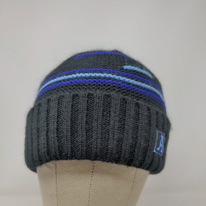 Adidas Men's Knit Beanie Hat Cap Black OSFA Striped Patch Logo