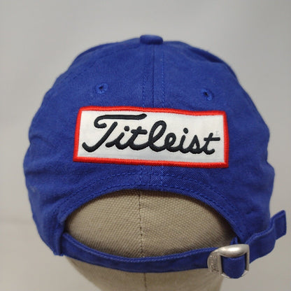 Titleist Golf Mens Pro V1 Slideback Hat Blue Adjustable Embroidered Logos