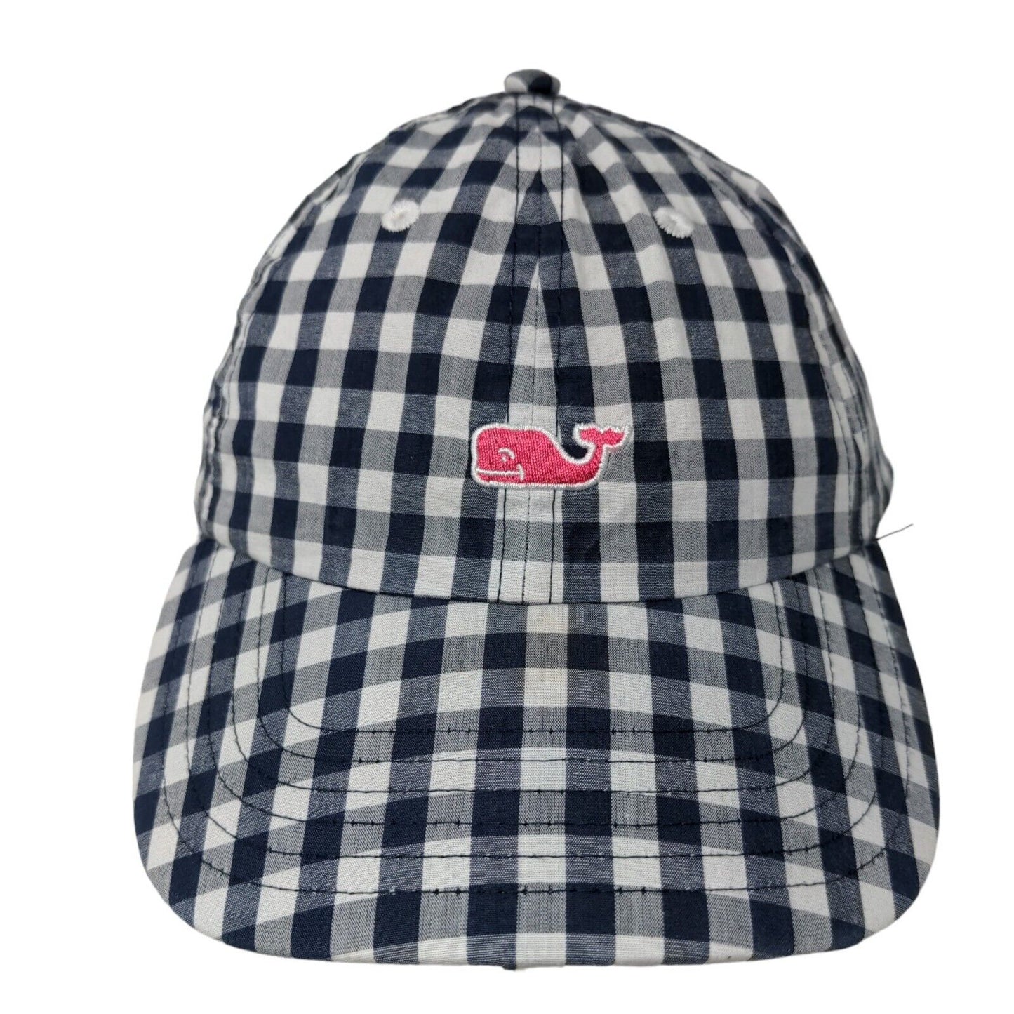 Vineyard Vines Women's Slideback Hat Multicolored Check Pattern Embroidered Logo