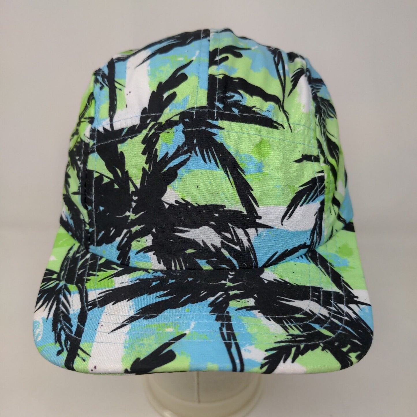 San Diego Boy's Snapback Hat Blue Green Tie Palm Pattern 3-7 Years Polyester