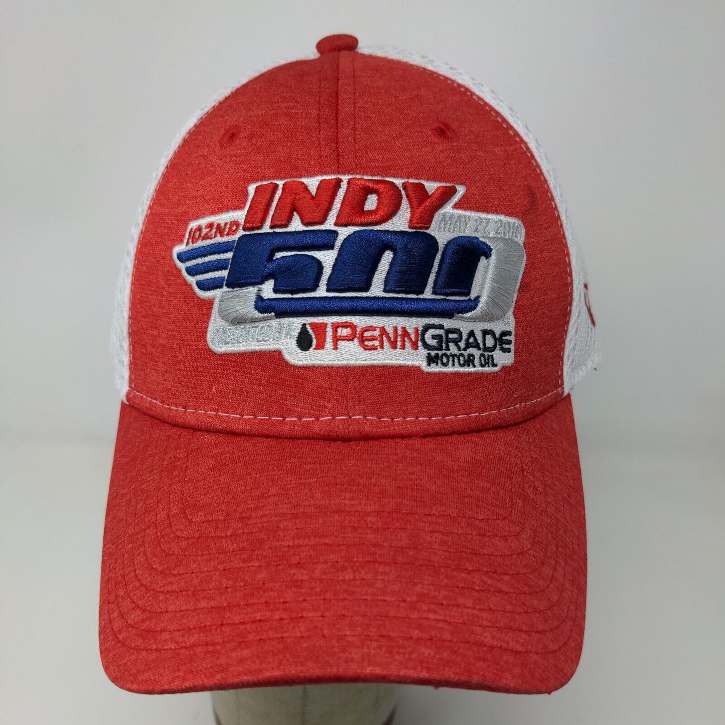 New Era Mens Indy 500 2016 Fitted Hat Red Size M/L Embroidered Logo
