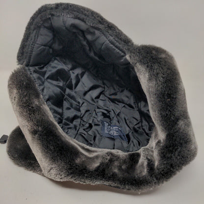 KBEthos Men's Trapper Hat Black One Size Ear Flaps Vegan Fur Trim