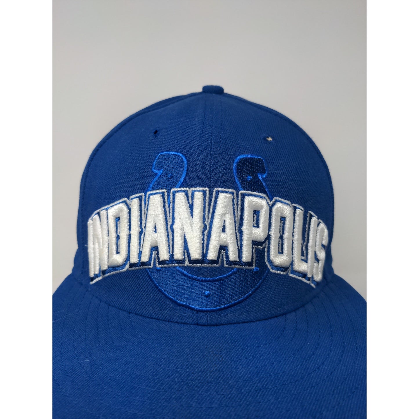 NFL Indianapolis Colts New Era 59Fifty Fitted Hat Size 7 3/8 Blue Embroidered