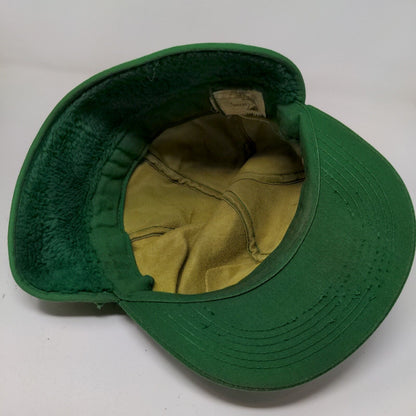 K-Products Mens Seedex 391 Soybeans Trapper Hat Green Made in USA Vintage