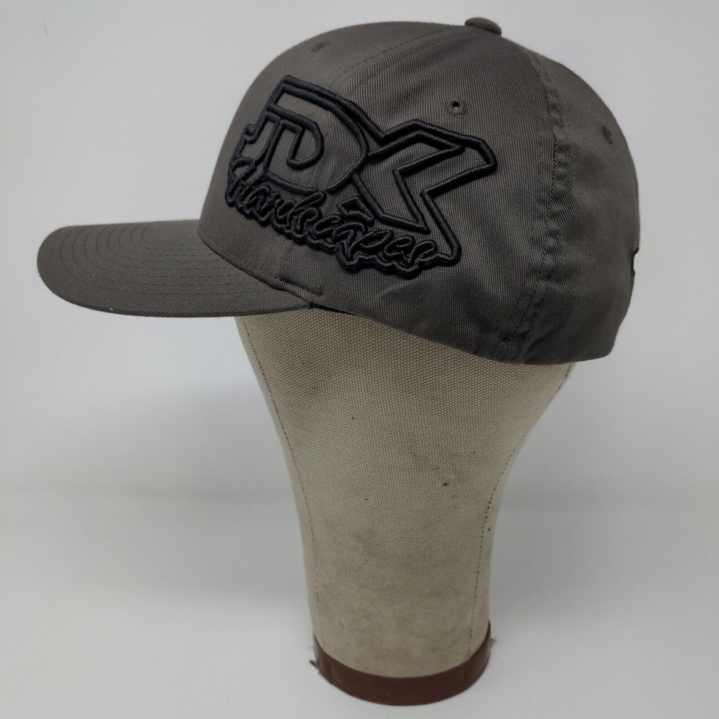 FlexFit JDK Hardscapes Fitted Hat Gray Size L-XL Embroidered Logo