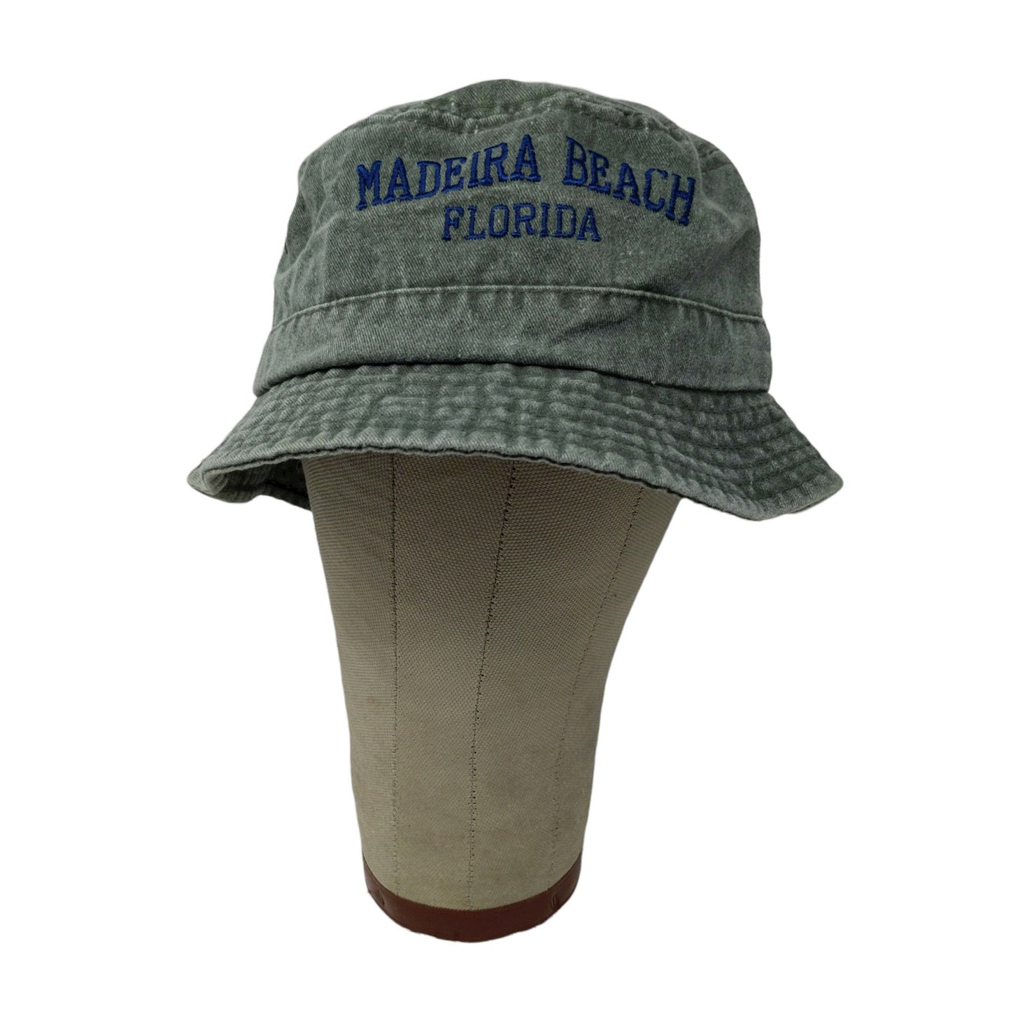 Madeira Beach Florida Bucket Hat Size M/L Green Embroidered Text