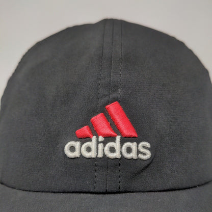 Adidas Men's Strapback Hat Black OSFA Embroidered Logo Poly Blend Stretch