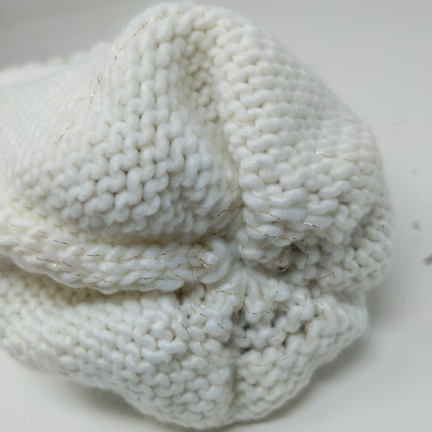 Lauren Conrad Knit Beanie Hat White Cream Faux Fur Pom Pom W/ Pin