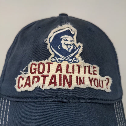 Captain Morgan Rum Mens Hat Blue OSFA Strapback Captain in You Embroidered Logo