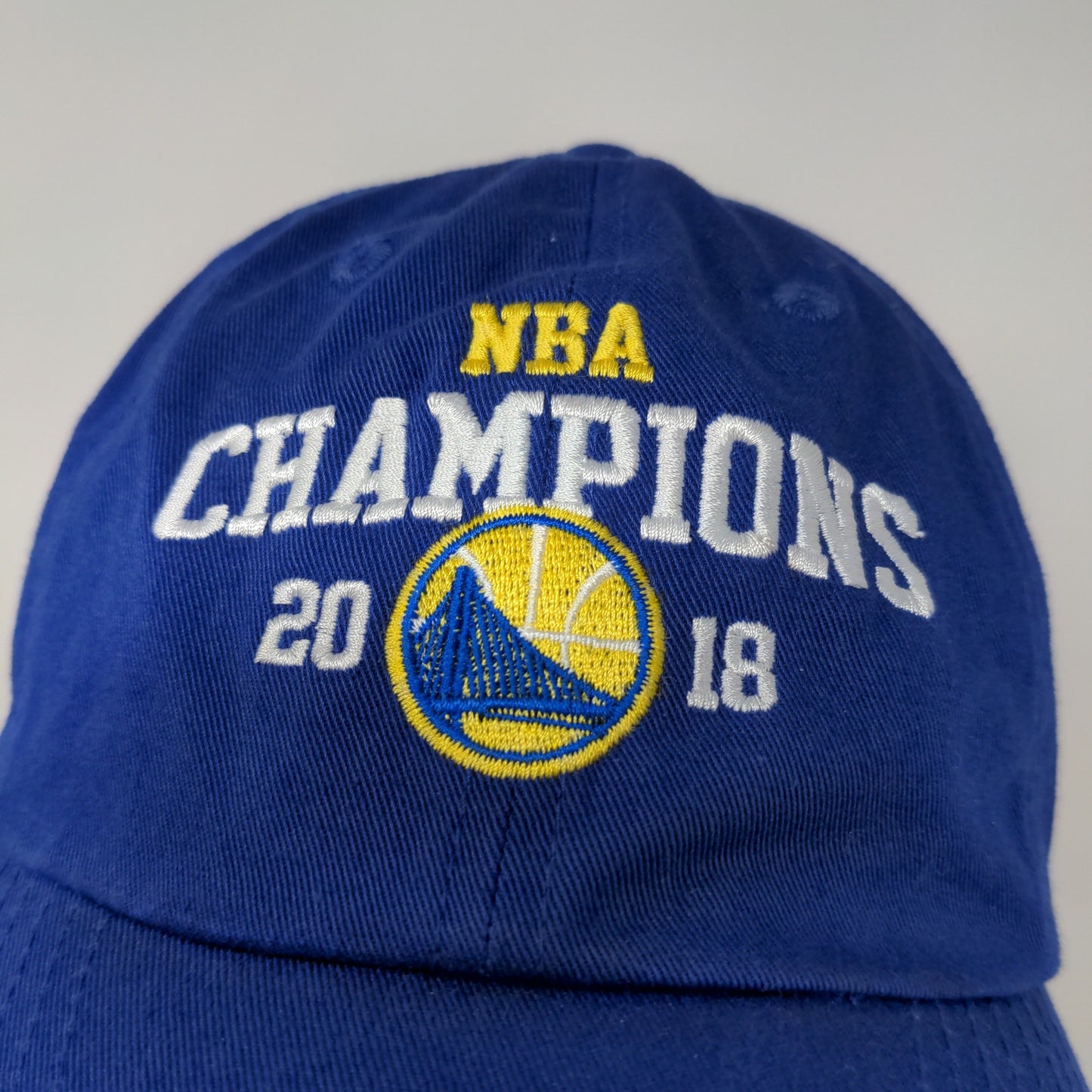 Fan Favorite Golden State Warriors 2018 NBA Champions Slideback Hat Blue OSFA