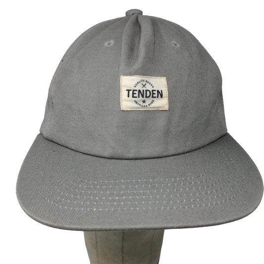 Tenden Slideback Hat Gray Adjustable Patch Logo Cap American Made