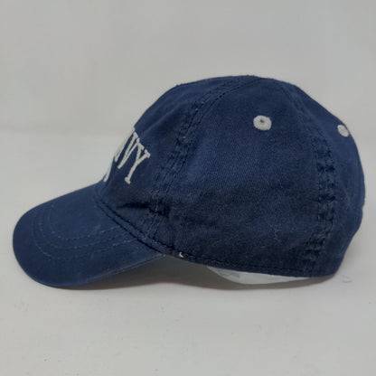 Old Navy Boy's Stretchy Hat Blue Size Small Embroidered Logo 100% Cotton