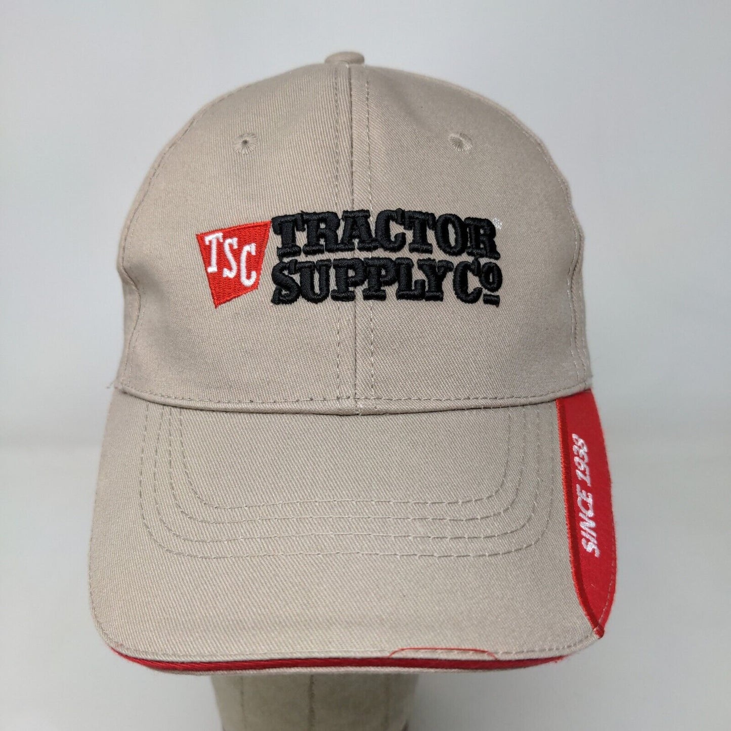 Tractor Supply Co Men's Slideback Hat Tan Adjustable Embroidered Logo